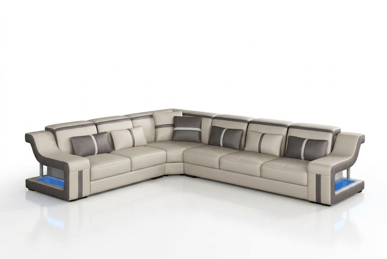 Ecksofa Sofa Couch Polster L-Form Wohnlandschaft Sitzgarnitur Sofas