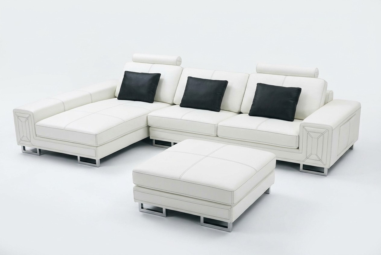 Ecksofa Sofa Couch Polster Ledersofa mit Regal Sitz Couchgarnitur Ecke GenovaS