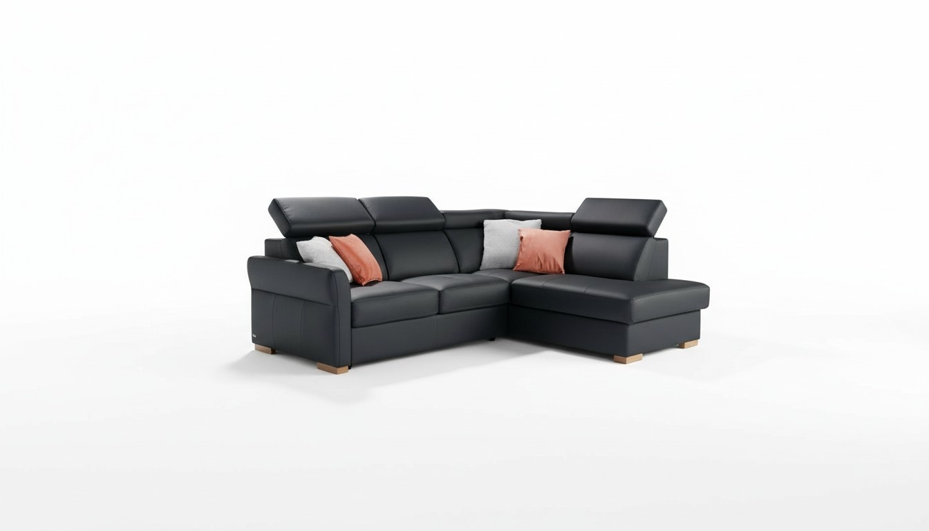 Ecksofa Sofa Couch Polster Wohnlandschaft Eck Garnitur Sofas Bettfunktion Kasten