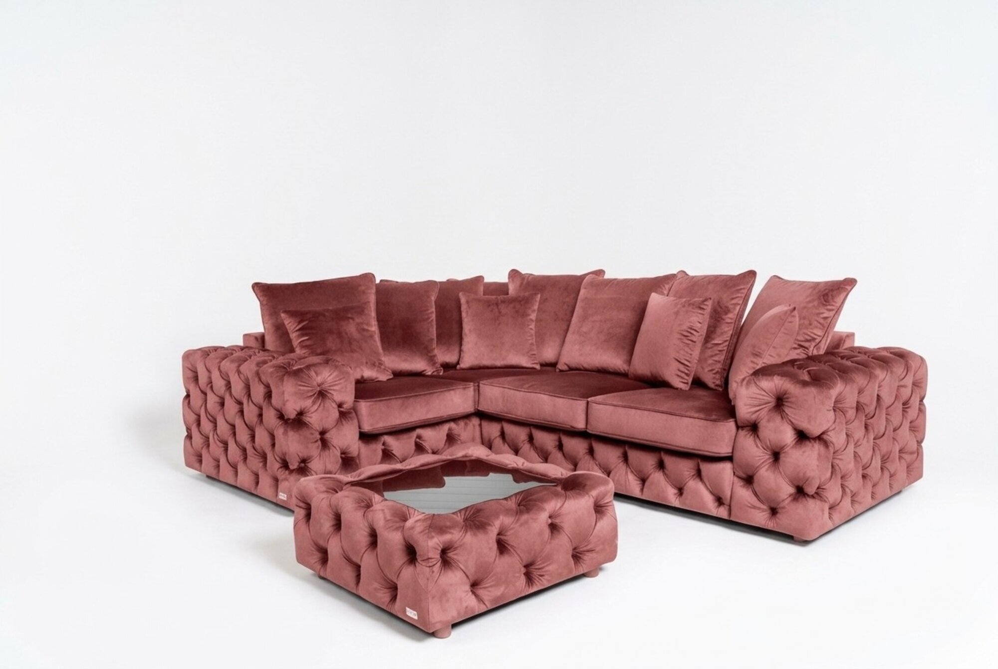 Ecksofa Sofa Couch Polster Eckgarnitur L Form Couchtisch Textil