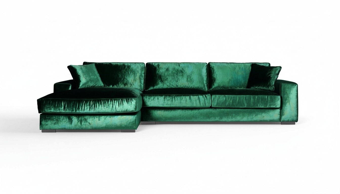 Ecksofa Sofas Italienische Möbel Stoff Wohnzimmer Couchen Polster Sofa Grüne Neu
