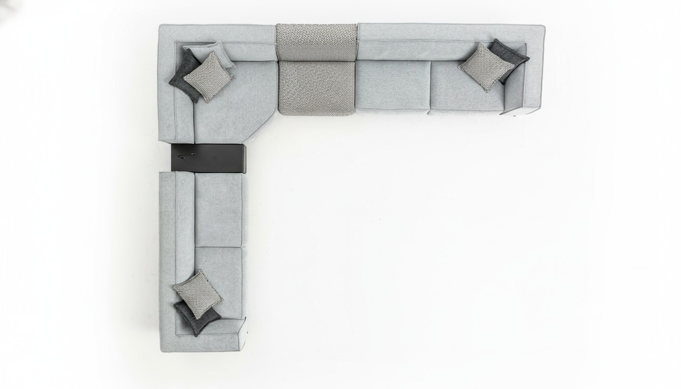 Ecksofa Textil Modern Design Polster Sofa 430x375cm Couch L form Sofas