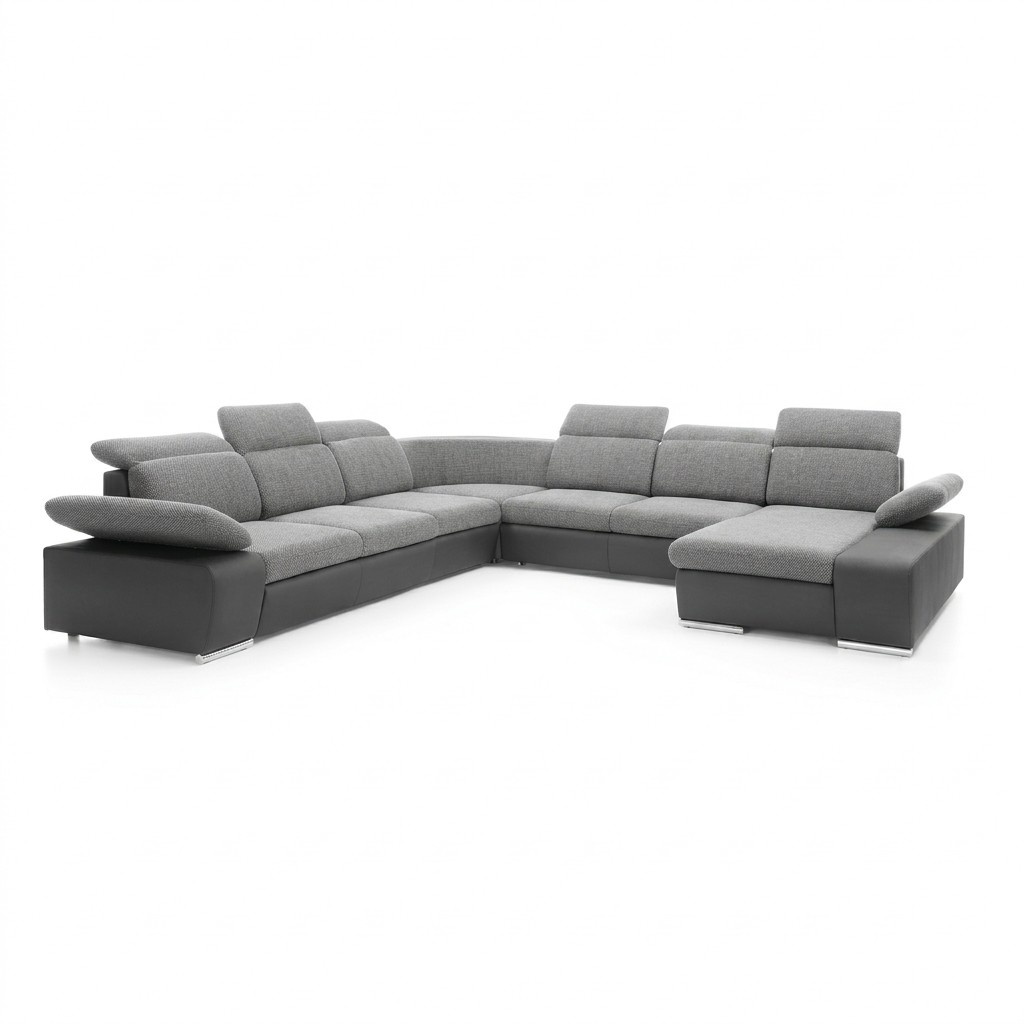 Ecksofa U-form Eckcouch mit Schlaffunktion Ecksofa Wohnlandschaft Sofa Couch