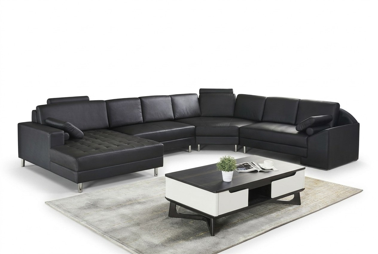 Ecksofa U Form Sofa Couch Polster Ecksofa Wohnlandschaft Ledersofa