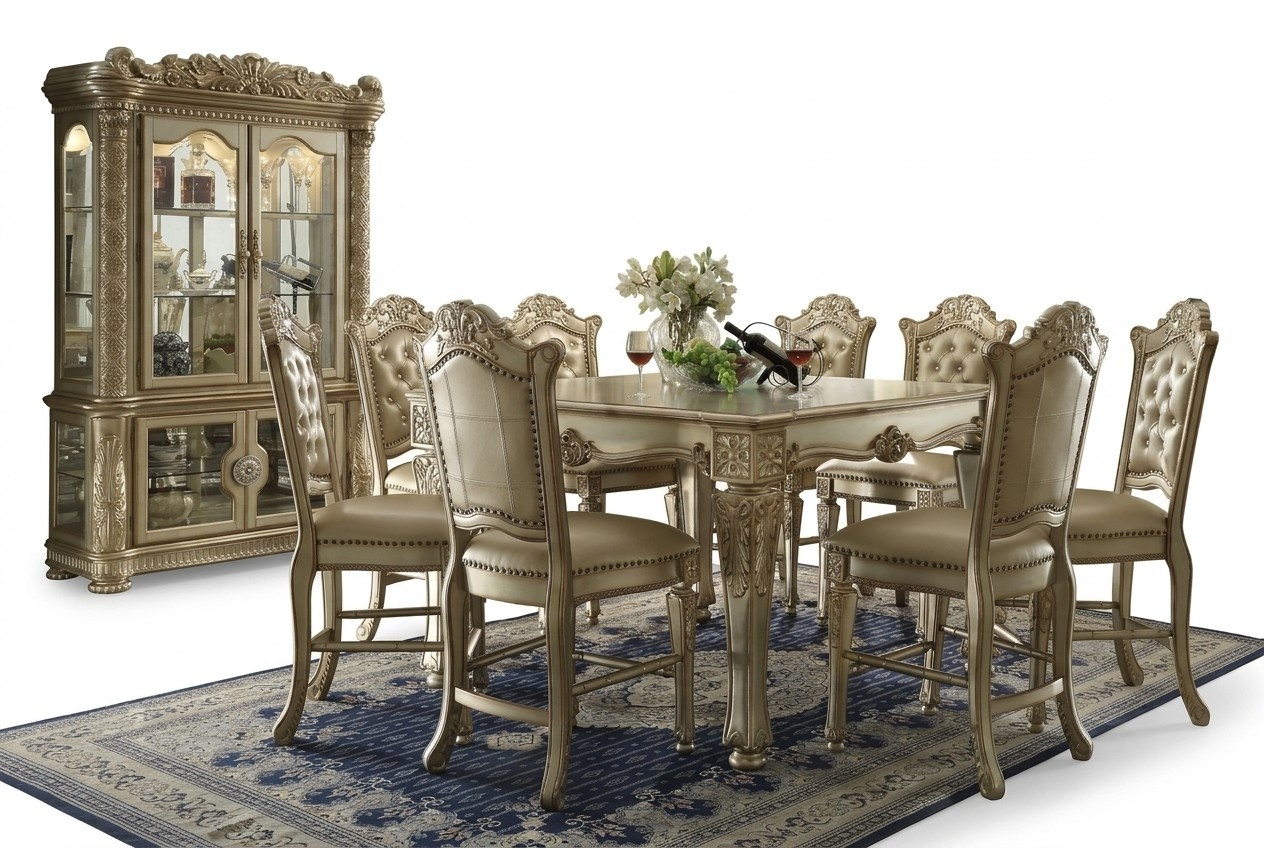 Edle Vitrine Antik Stil Barock Rokoko Schrank Deko Schaufenster Wohnzimmer