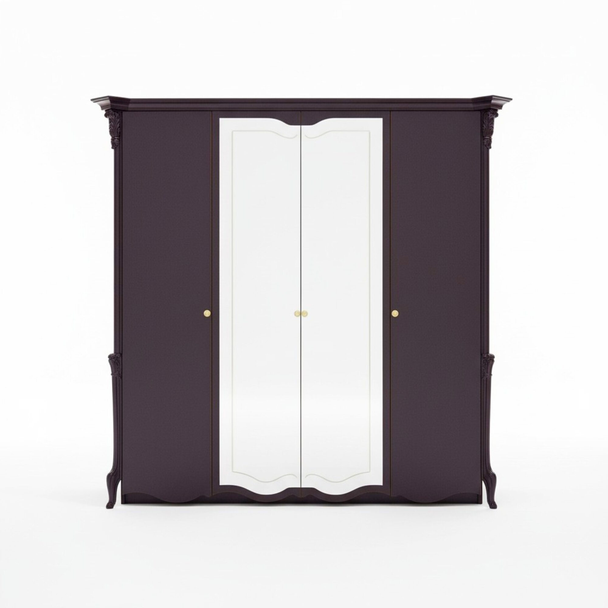 Edler Design Kleiderschrank mit Spiegel Schrank Schränke Italienische Möbel neu
