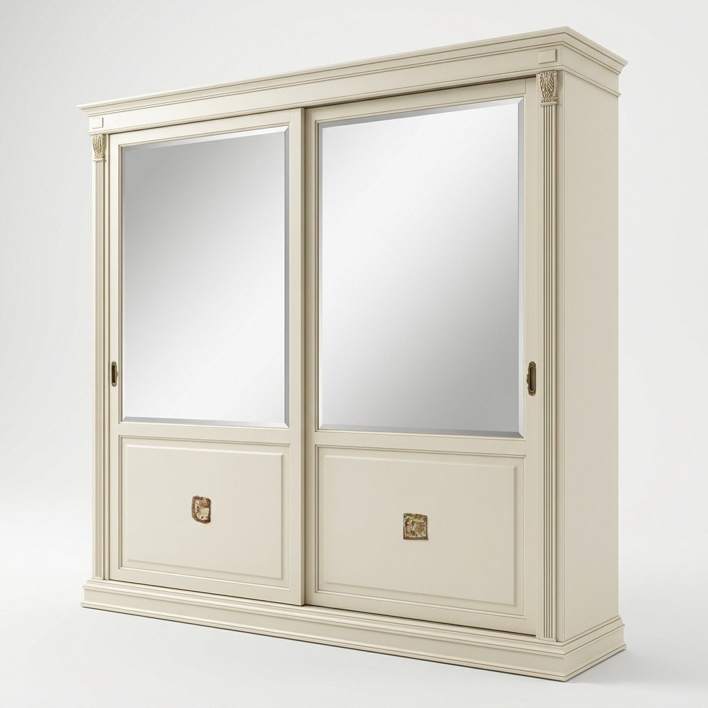 Edler Schrank Luxus Schwebetüren Design Schlaf Zimmer Schränke Kleider Massivholz neu