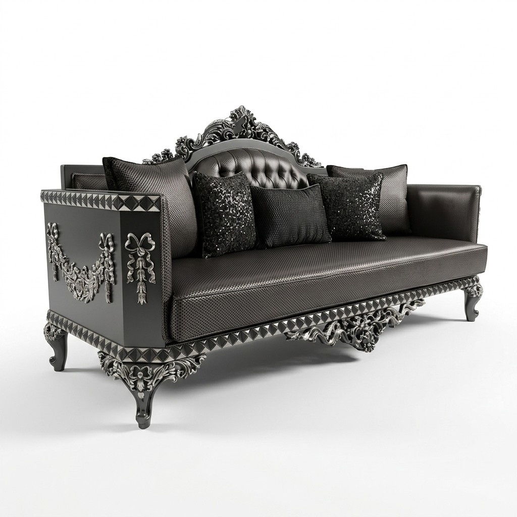 Edles Dreisitzer Sofa Modernen 3 Sitzer Stilvolle Sofa 3 Sitzer Braun