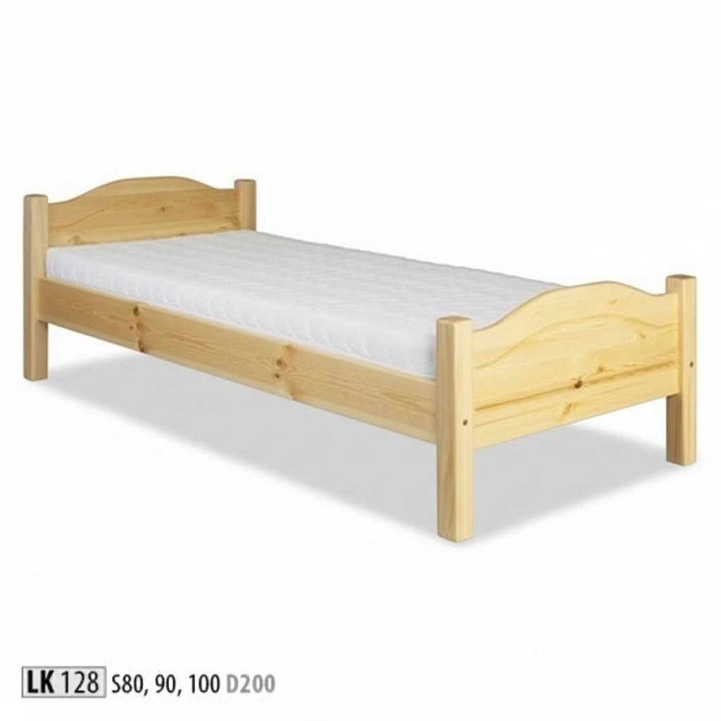Einzelbett Jugendbett Kieferbett Kiefer Vollholz Holzbett 100x200 Handarbeit Neu