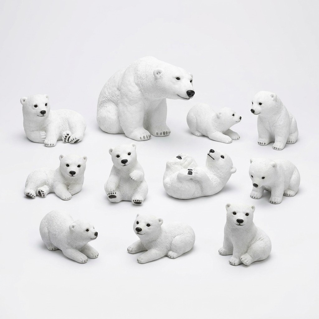 Eisbär Figur 21cm Statue Bär Garten Dekoration Figuren Statuen deko