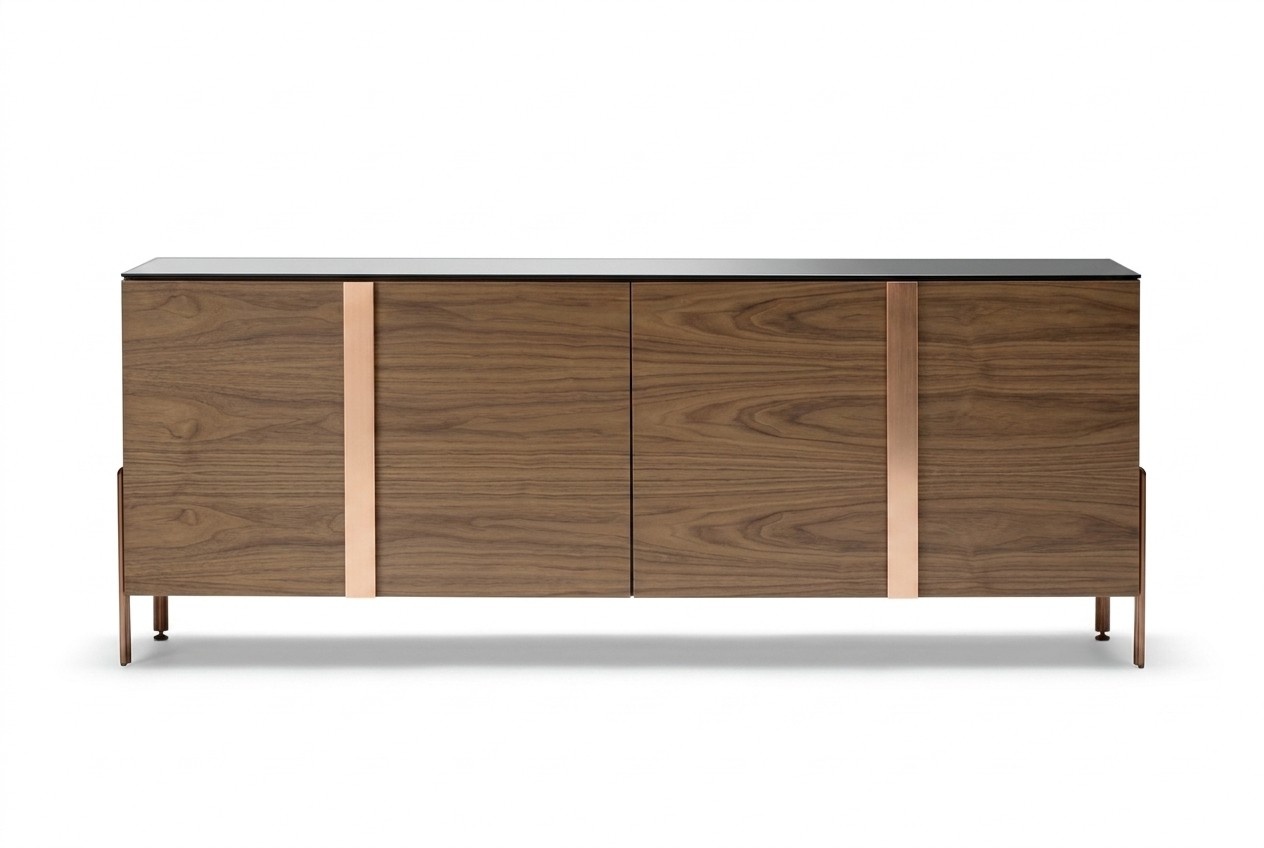 Elegante braune Holz-Konsole im stilvollen Design