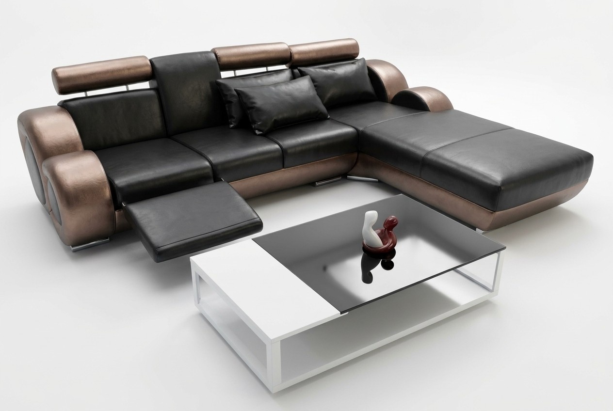 Elegante Designer Eckcouch Berlin II Ledersofa Ecksofa Sofa Couch