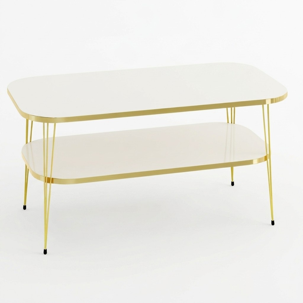 Eleganter Beistelltisch aus Holz in Beige modern und zeitlos