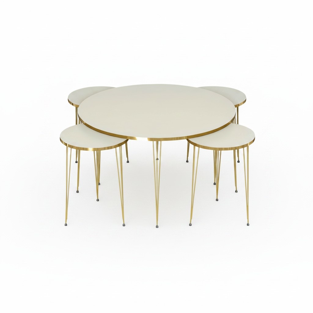 Eleganter Couchtisch/Beistelltisch aus Holz in Beige mit modernem Design