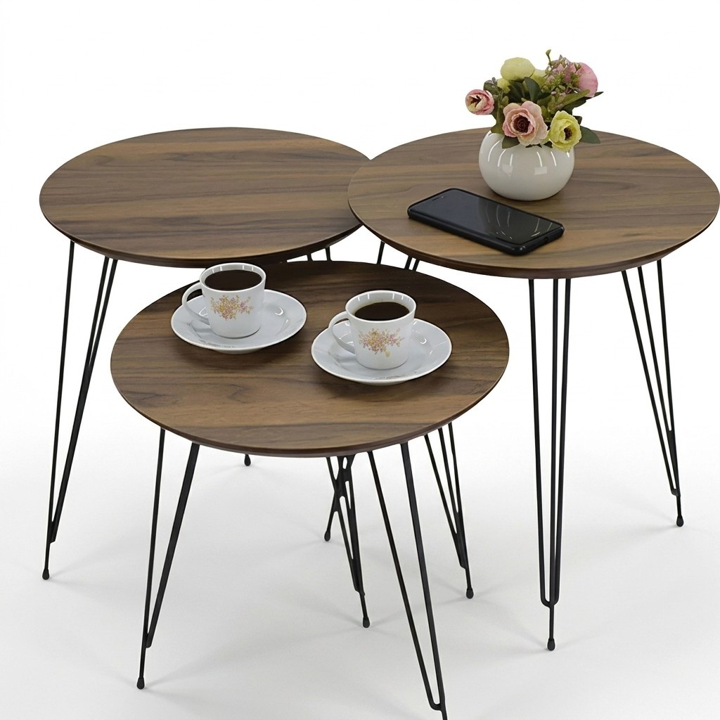 Eleganter Beistelltisch aus Holz in Braun für stilvolles Wohnen