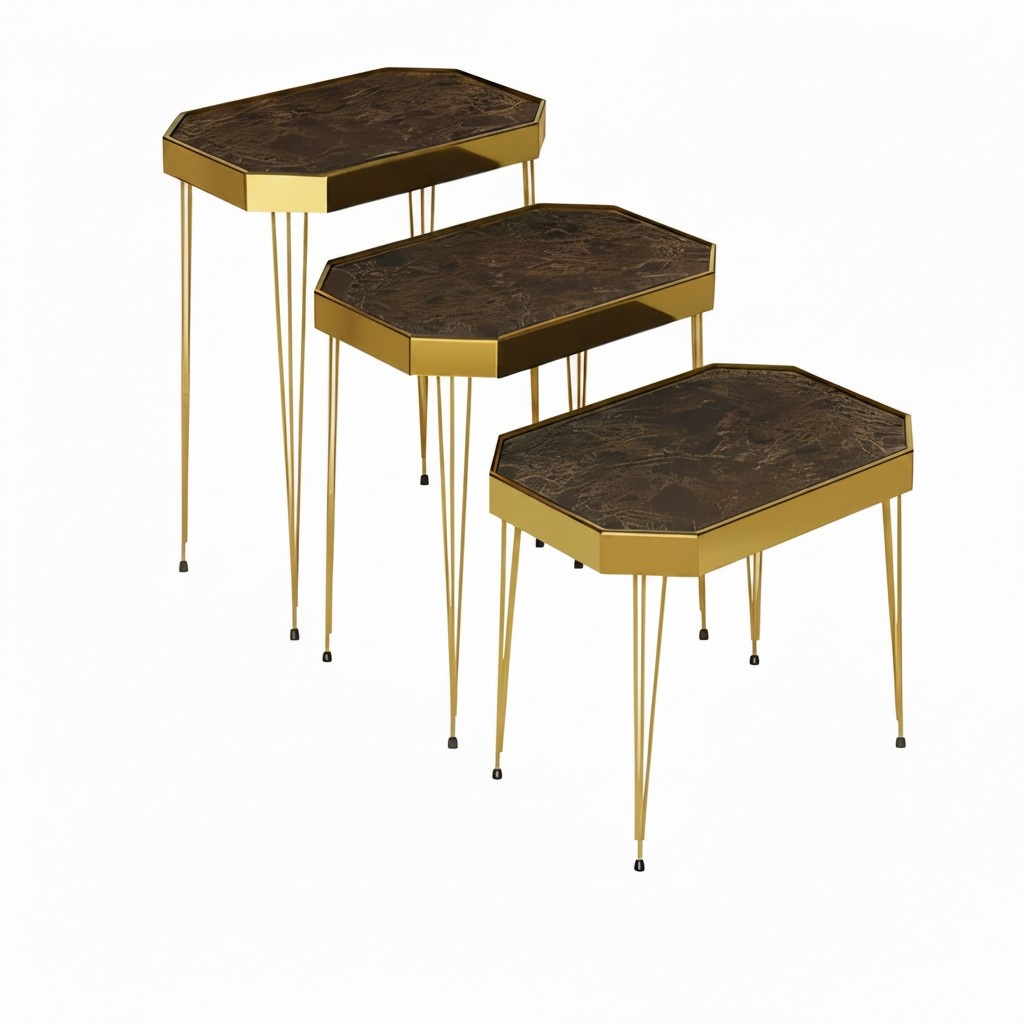 Eleganter Beistelltisch aus Holz in Braun für Wohnzimmer