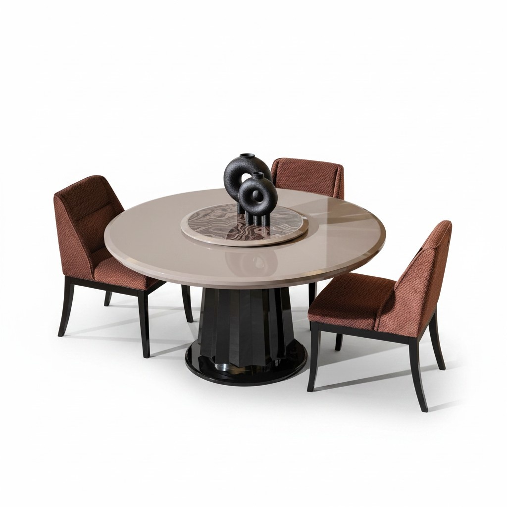 Eleganter Esstisch aus Holz in Beige im stilvollen Design