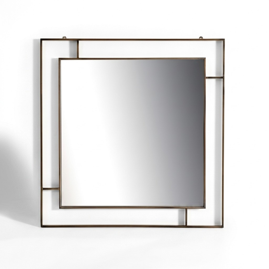 Eleganter quadratischer Wandspiegel jedes moderne Zuhause Wohnzimmer Tisch