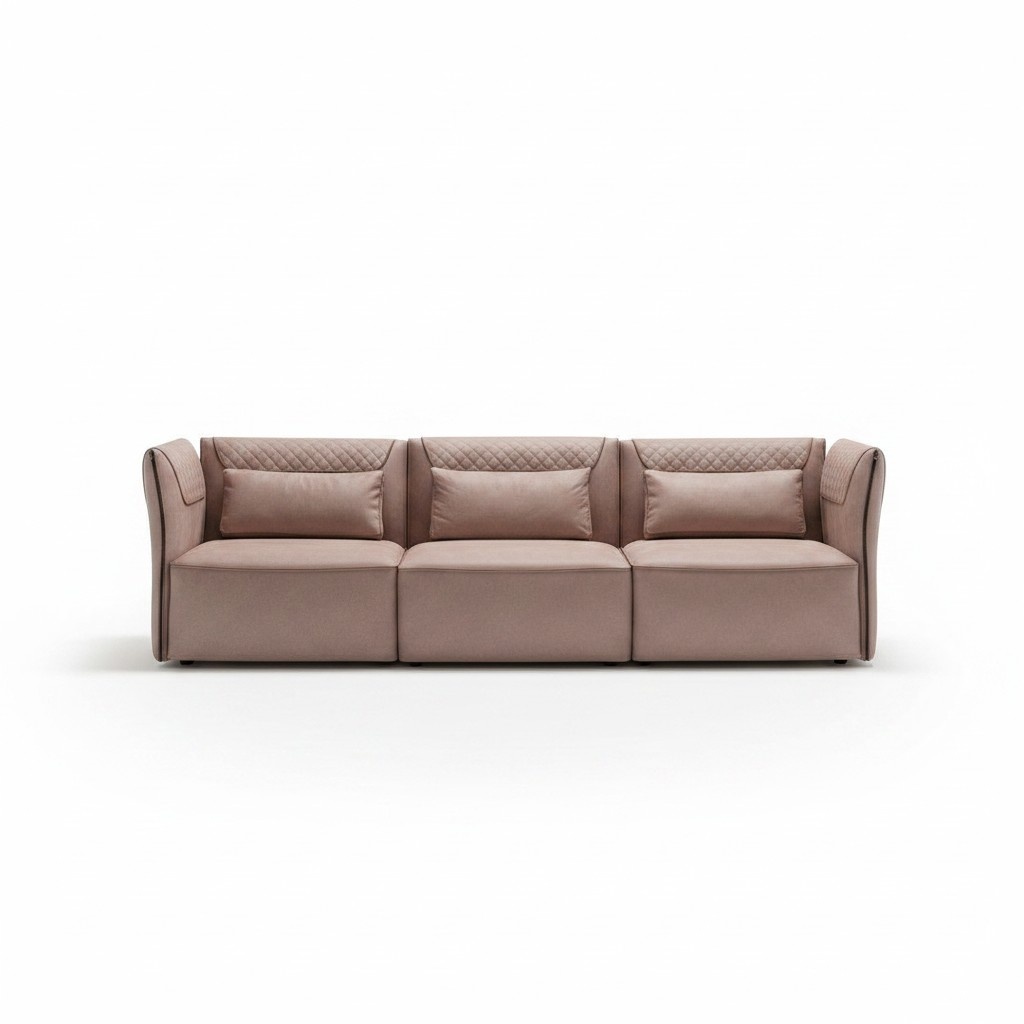 Elegantes beige Stoffsofa für Wohnzimmer im modernen Design