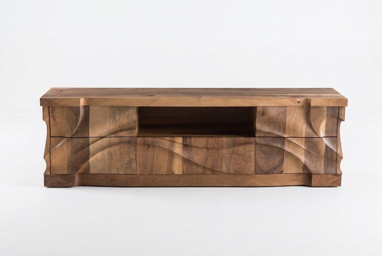 Elegantes braunes Holz Konsolmöbel in zeitlosem Design