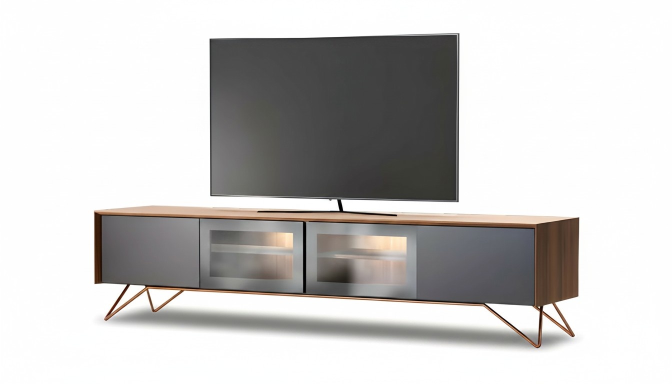 Elegantes braunes Holz Lowboard für modernes Wohnzimmer