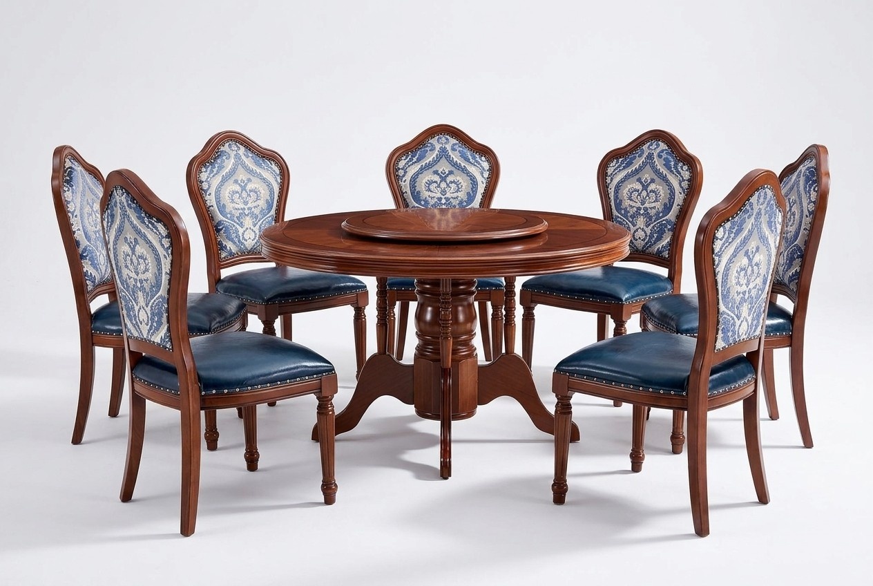 Essgarnitur Tisch Essgruppe 6 Stühle Lehnstühle Esszimmer Gruppen Holz