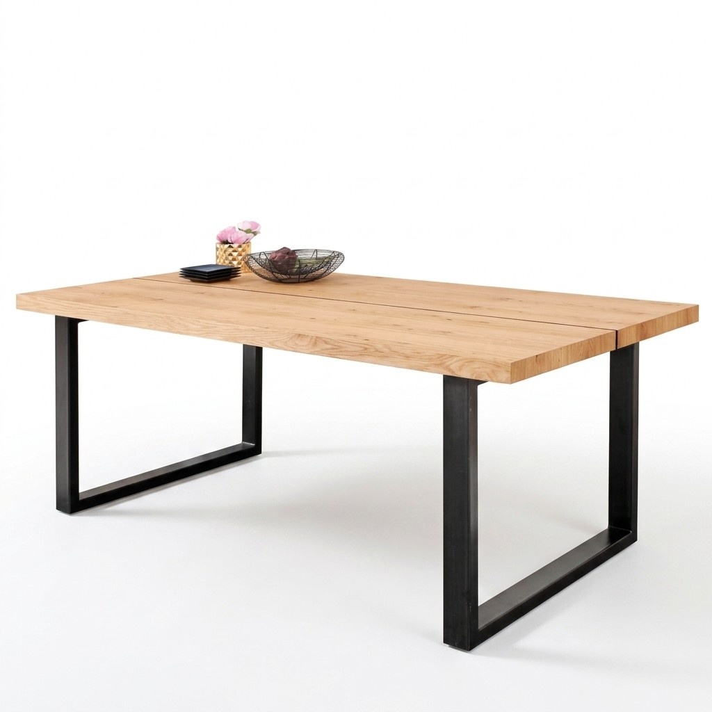 Esstisch Metall Beine Tisch Natürliches Holz Neu Loft Möbel Tische