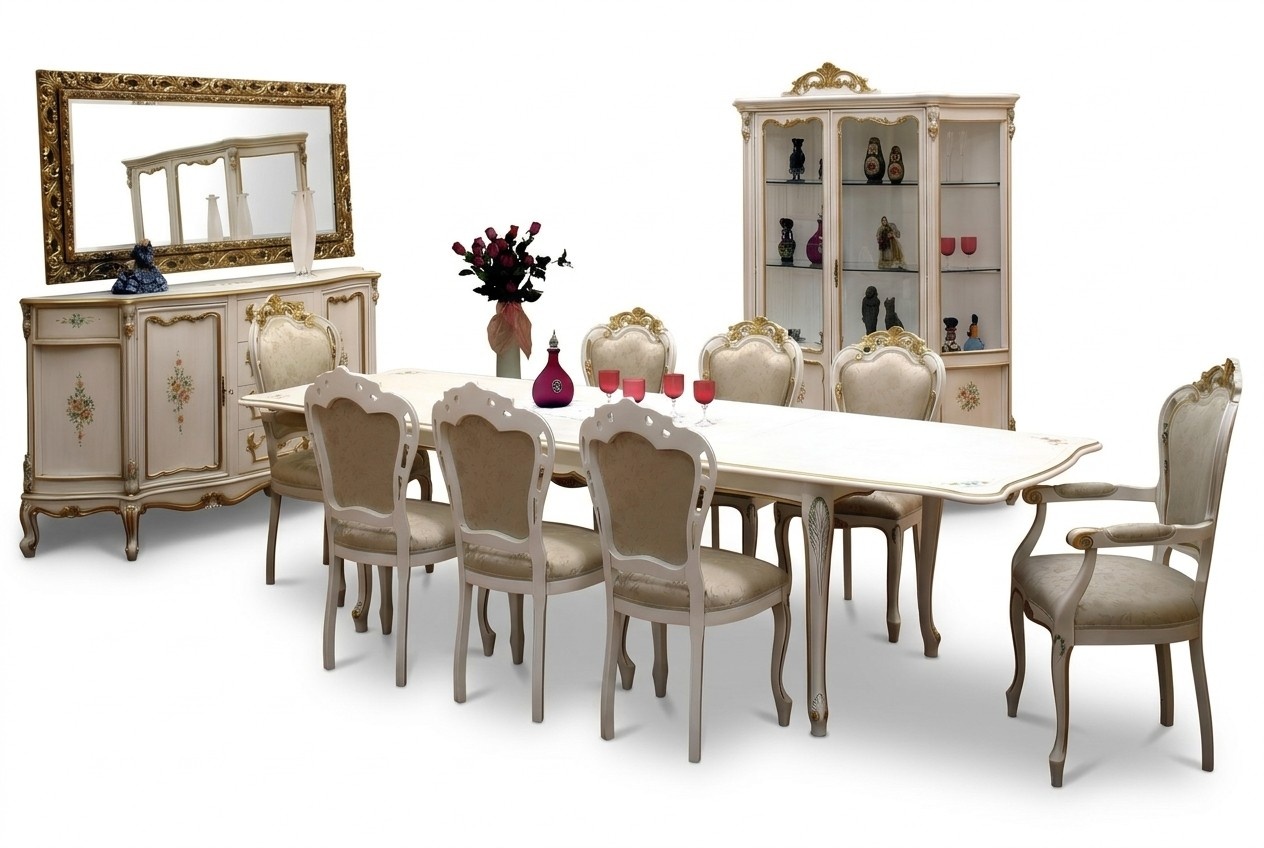 Esstisch Tisch Esszimmer Wohnzimmer Tische Holz Art déco Esstische Antik