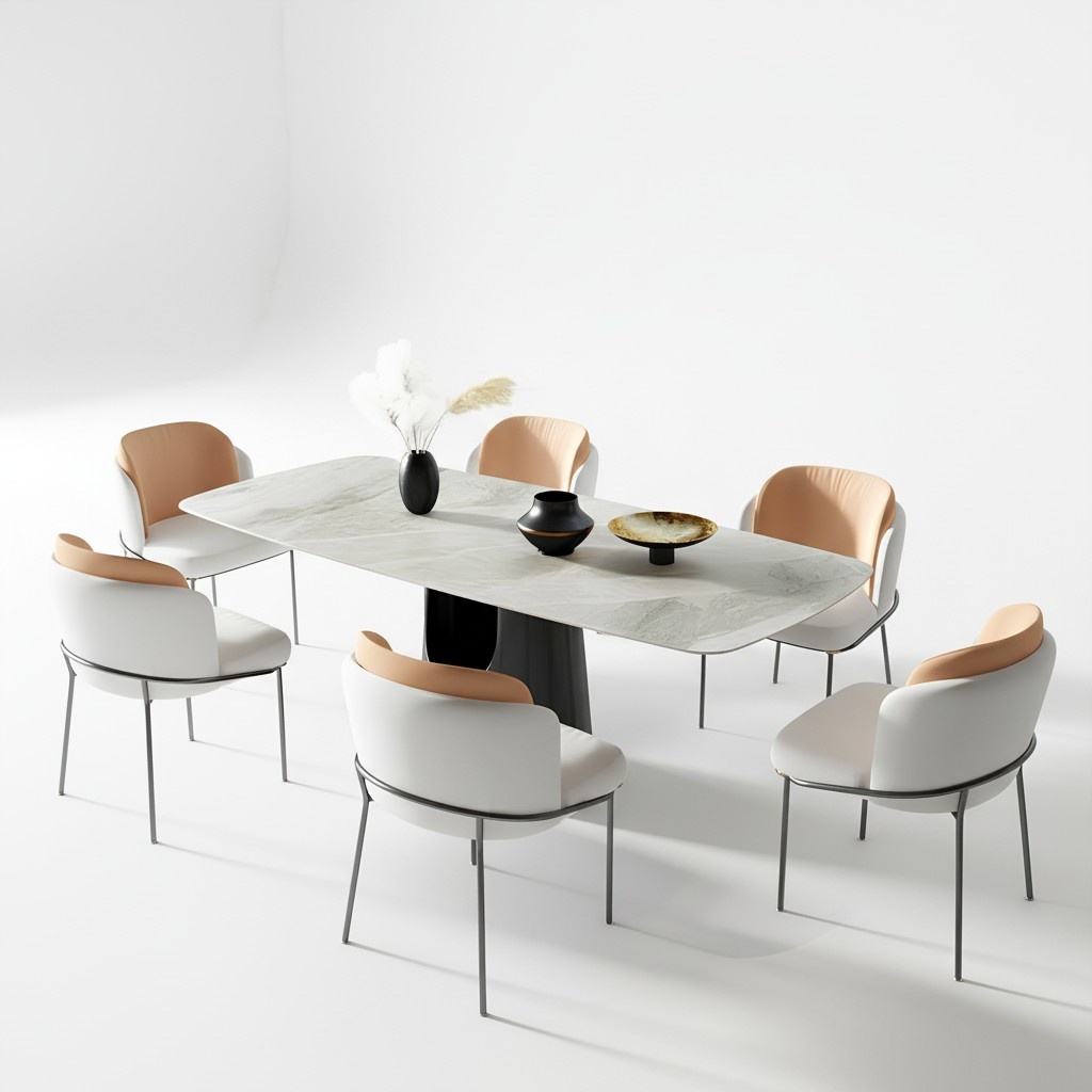Esszimmer Marmor Tische Essgruppe Set Stuhl Gruppe Neu Tisch Design