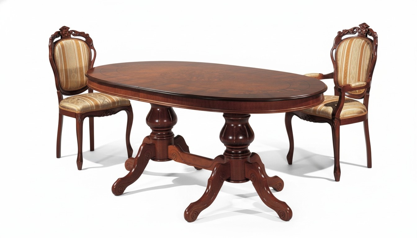 Esszimmer Set Essgruppe Klassischer Echt Holz Set Stuhl Garnitur 2x Stühle 3tlg