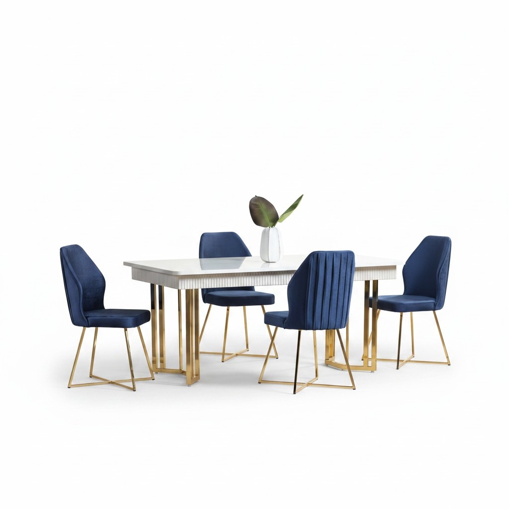 Esszimmer Set Luxus 6x Stühle+Esstisch Essgruppe Garnitur Modern