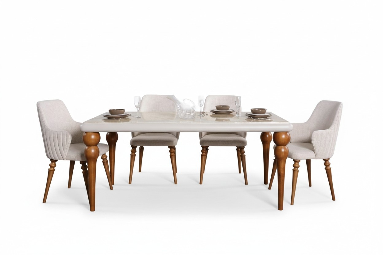 Esszimmer Set Tisch 4x Stühle Stuhlgruppe Garnitur 5tlg Esstisch Garnitur Tisch