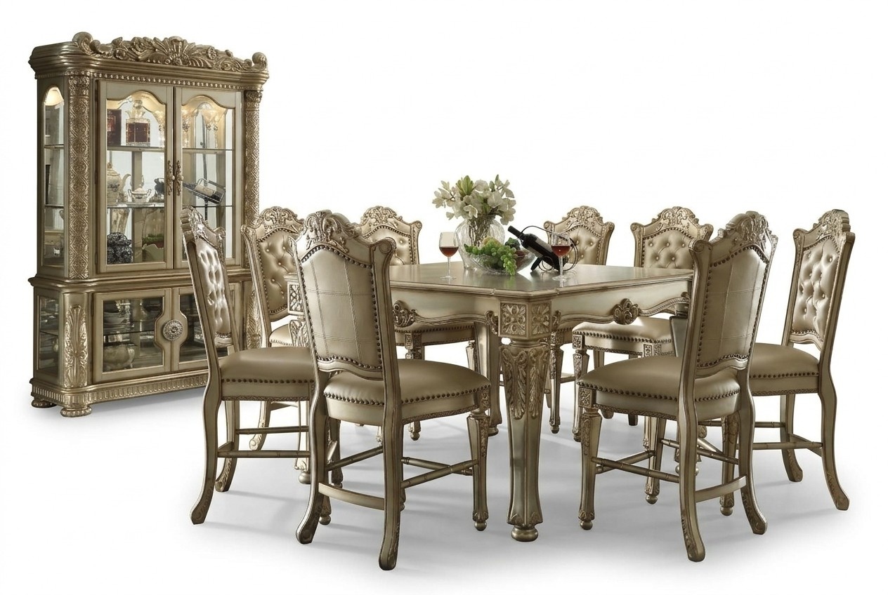 Esszimmer Set Vitrine Esstisch 8x Stuhl Garnitur Tisch Gruppe 10tlg.Set