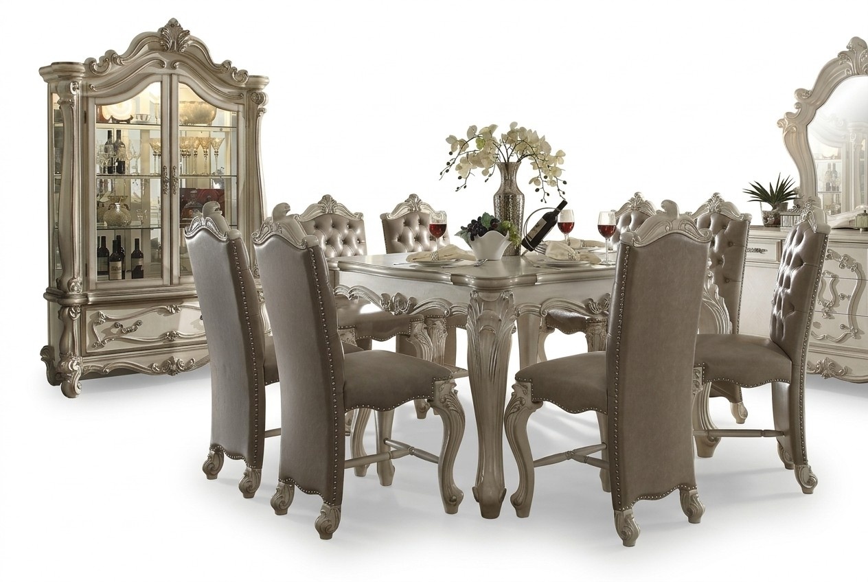 Esszimmer Set Vitrine Esstisch Garnitur 8x Stuhl Tisch Gruppe 10tlg.Set