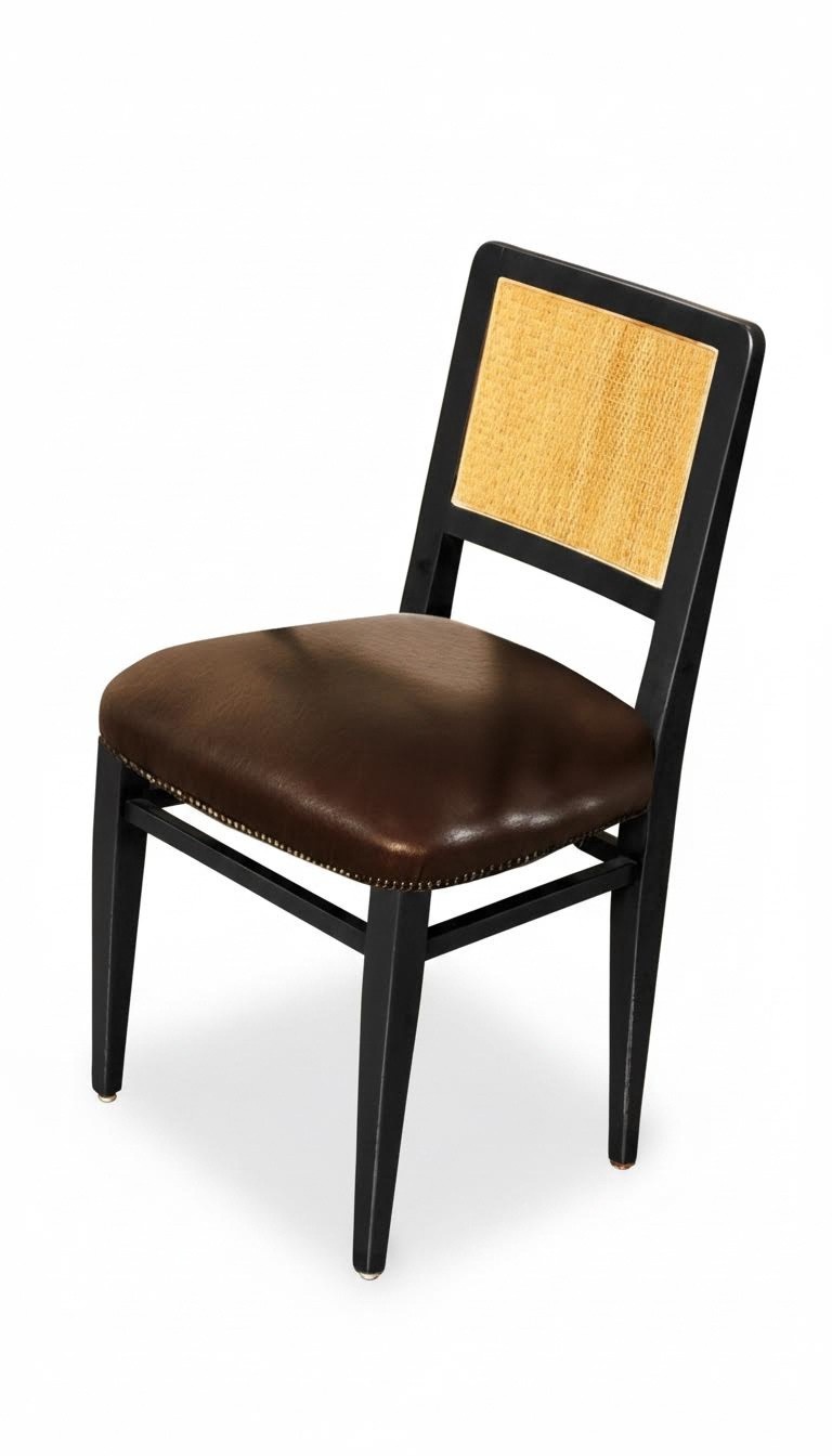 Esszimmerstuhl Luxus Art déco Stühle Leder Design HolzStuhl Italienische Möbel