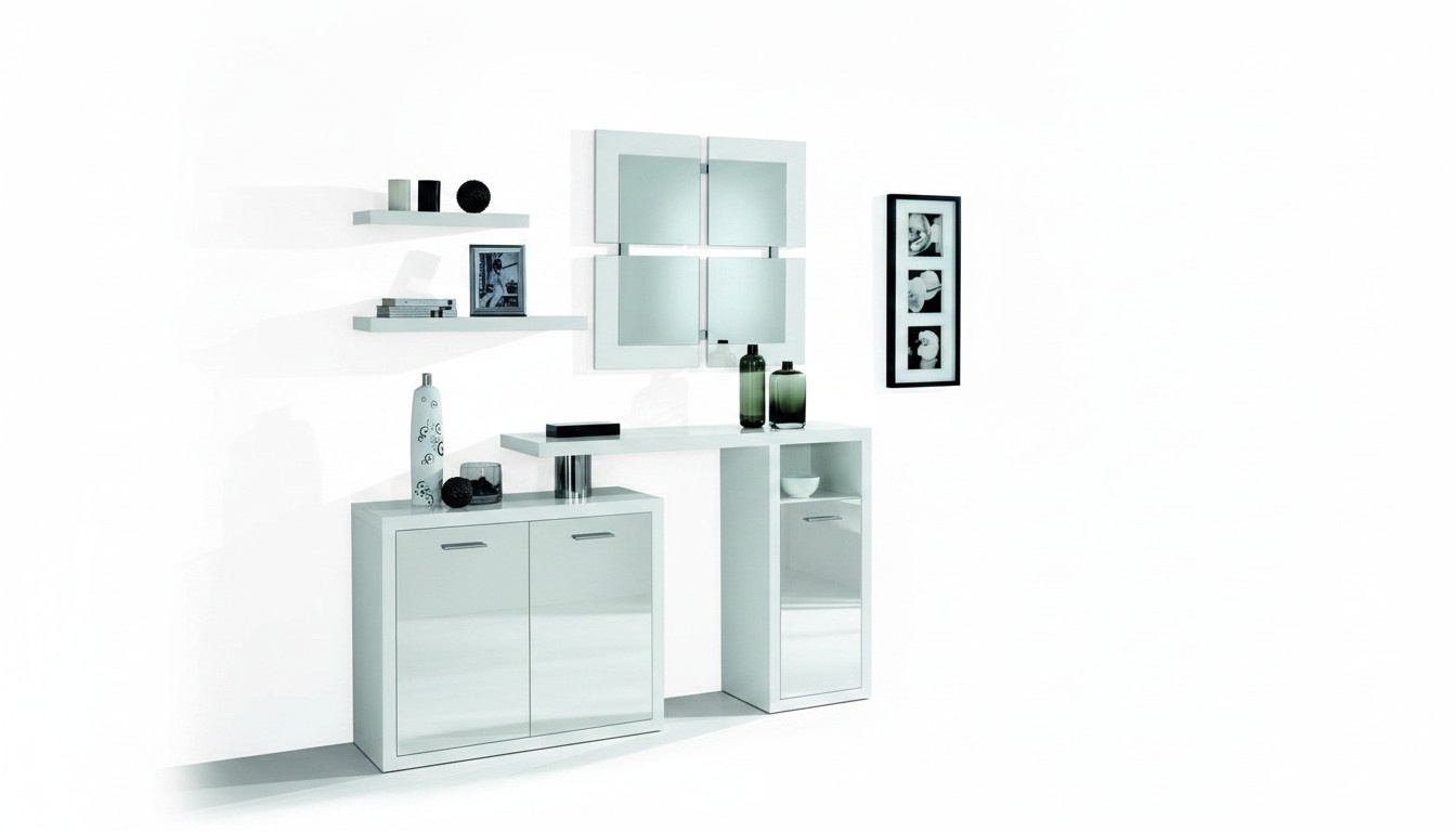 Flur Garderobe Konsole Tisch Eingang Tische Wand Kommoden Hochglanz