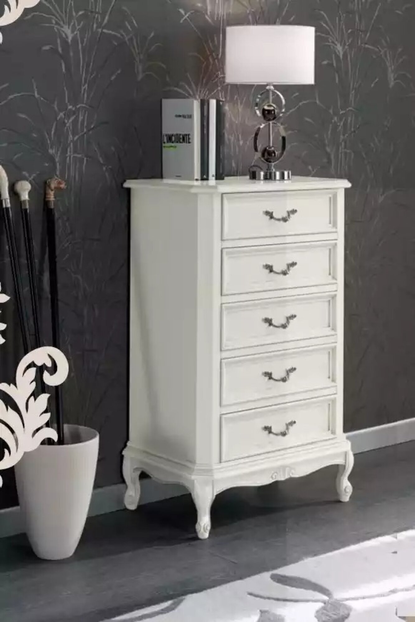 Klassische weiße Kommode mit hochwertigen Kommoden Schränke Schrank