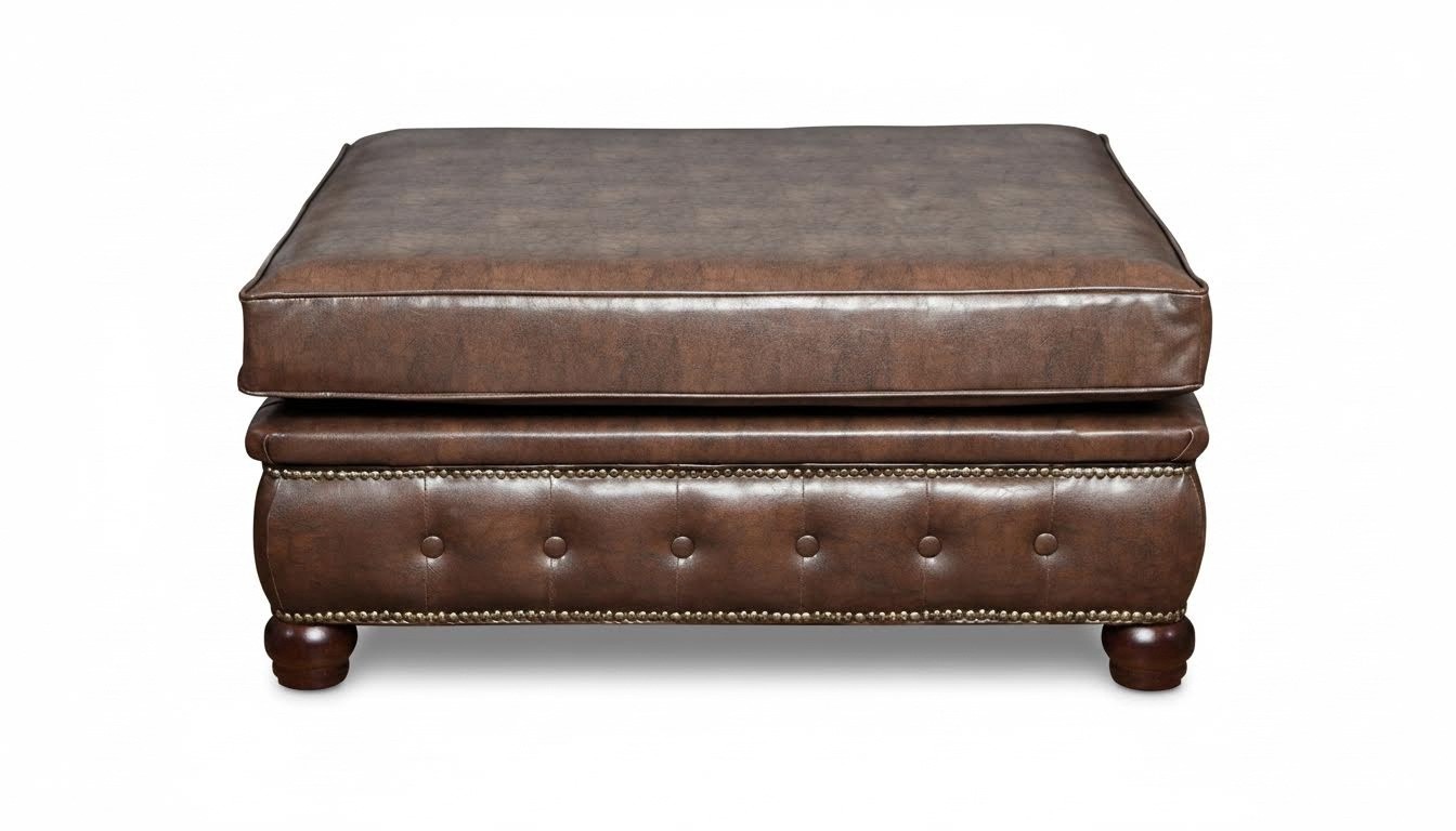 Fußhocker Club Lounge Hocker Chesterfield Textil Ottoman Design Ottomane
