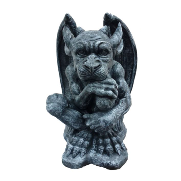 Dekorative Figur Grau Statue Skulptur 38 cm FIguren Statuen Skulpturen Neu