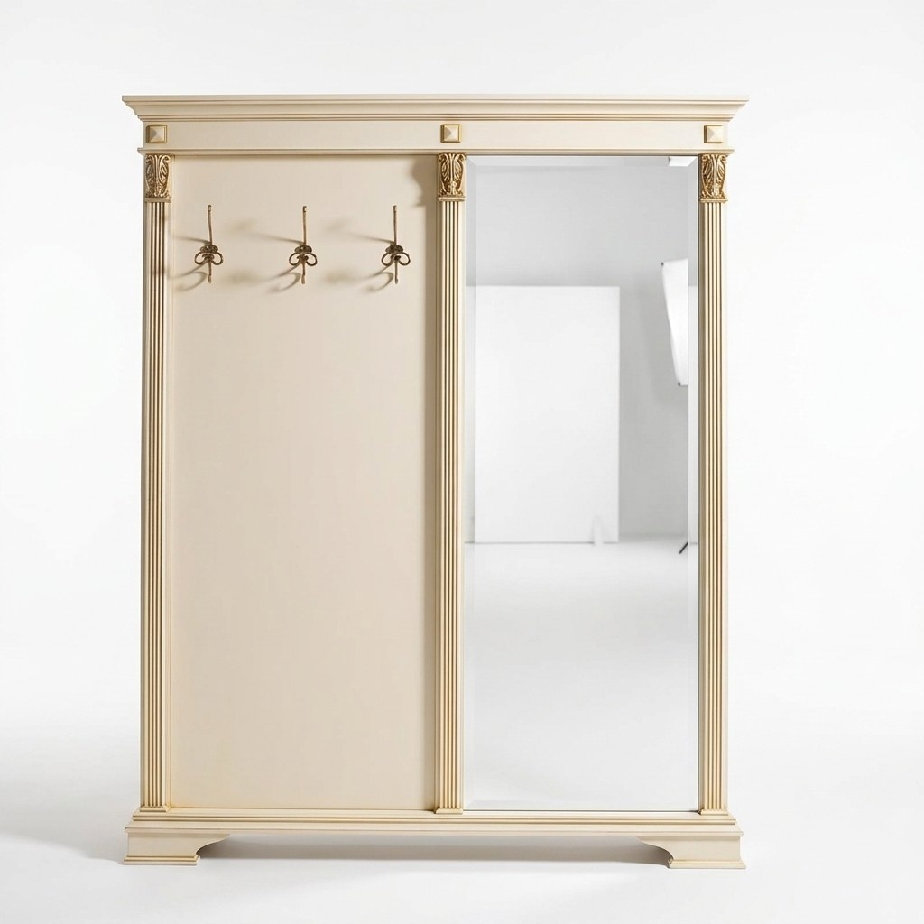 Garderobe Spiegel Flurgarderobe weiß Garderobenpaneele Darderobe
