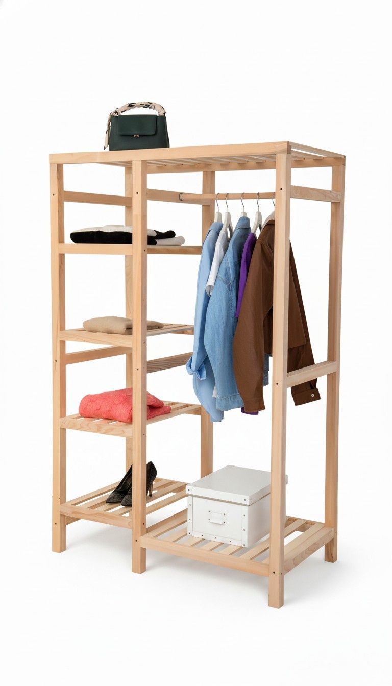 Garderoben Kleiderständer Ständer Hänge Luxus Modern Holz Diele Garderobe