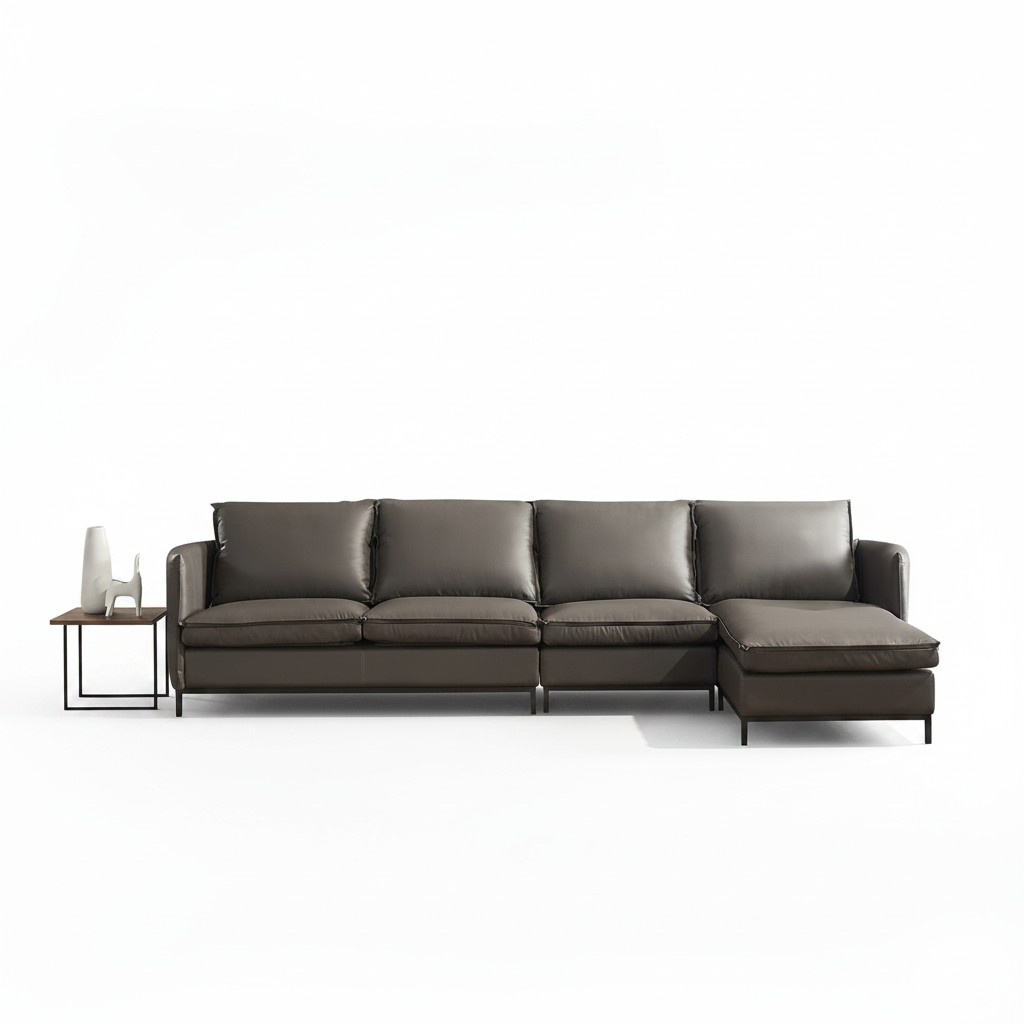 Garnitur Italien Sofa Leder Eck Couch Landschaft Sitz L Form Luxus Wohn