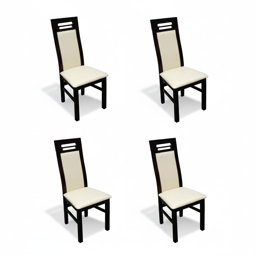 Garnitur Komplett K65 4x Designer Stuhl Set Esszimmer Textil Polster Sitz Stühle