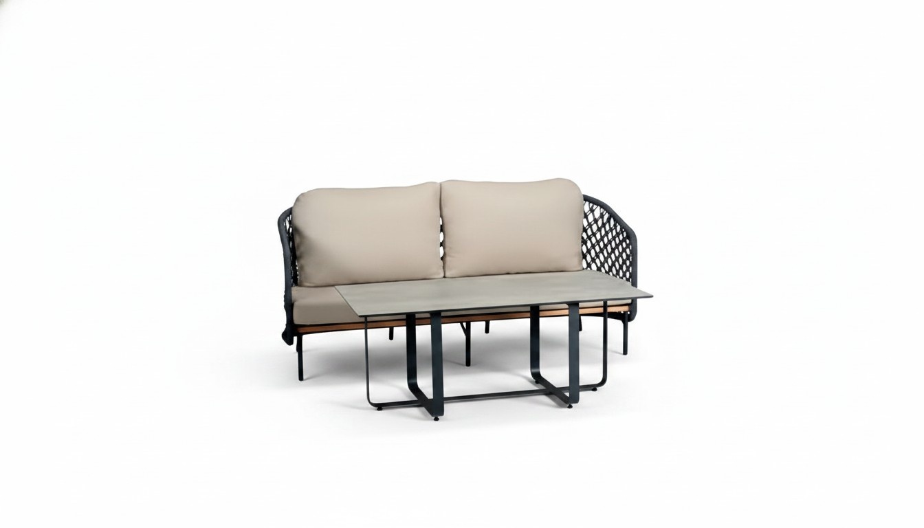 Garnitur Sofa 2 Sitzer Couchtisch Sofas Dreisitzer Stoff Luxus Garnitur Modern