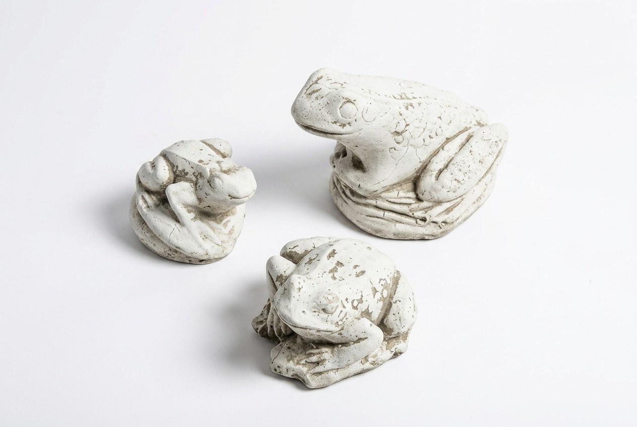 Garten Dekoration Frosch Terrasse Stein Figuren Figur Deko Statue