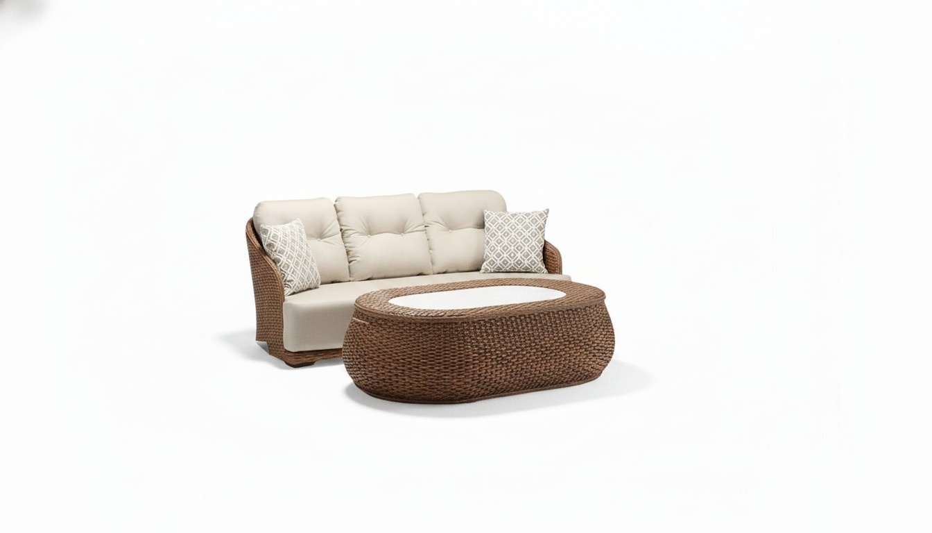 Garten Rattanmöbel Sofagarnitur Terrasse Set Balkon Outdoor Lounge Möbel 2tlg.