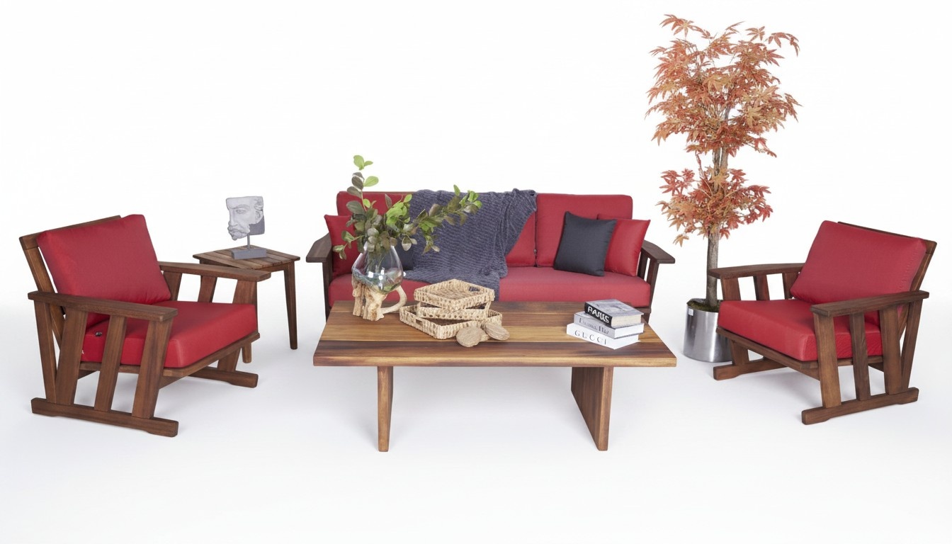 Gartenmöbel Sitzgarnitur Sofa Couch Polster 2x Sessel Couchtisch Terrasse Möbel