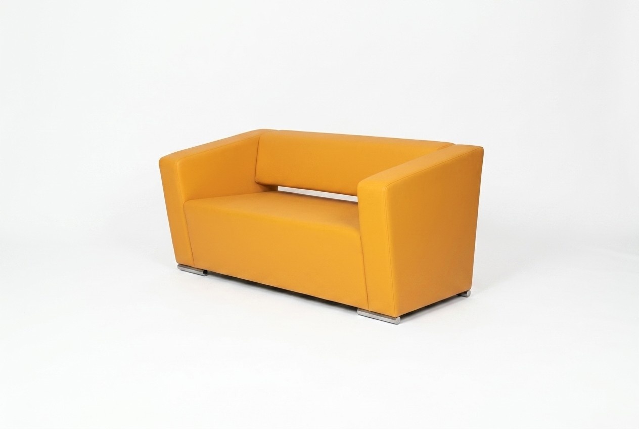 Gelbes Sofa Luxus Zweisitzer Couch Büro Office Einrichtung Textilmöbel