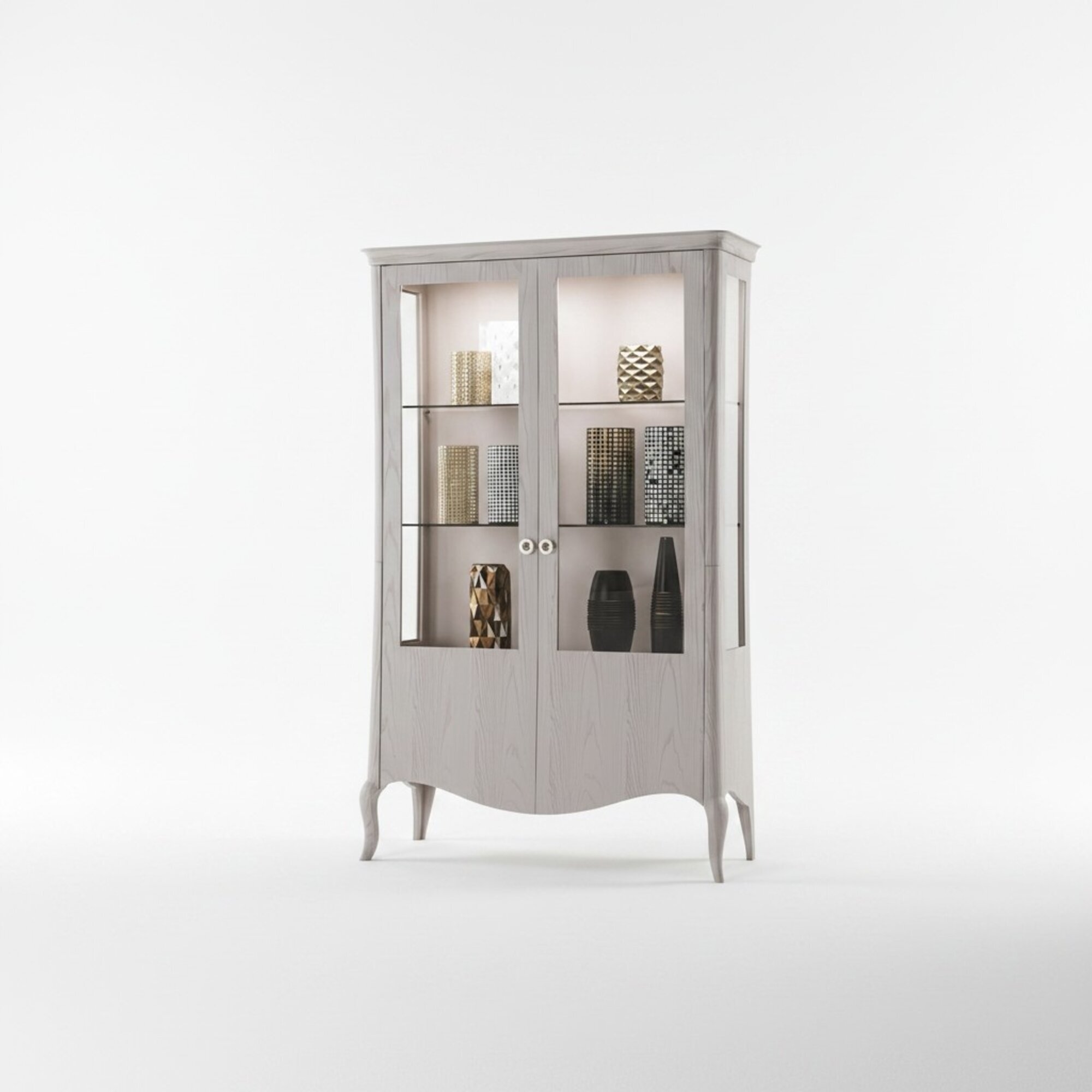 Glasschrank Wohnzimmer Sideboard Vitrine Esszimmer Sideboard Holzschränke Möbel