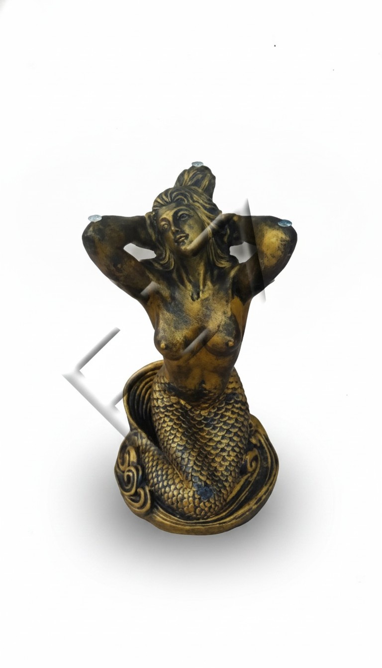 Glastisch Tische Tisch Statue Figur Tisch Sofa Wohnzimmer Meerjungfrau